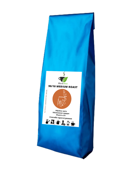 Кава в зернах 90% арабіки 10% робусти, Medium Roast, 1000 г ВМ01340 Blackmint