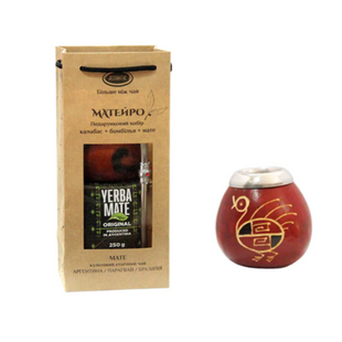 Комплект "Матейро" (Бомбілія+калебас + 250 г мате)