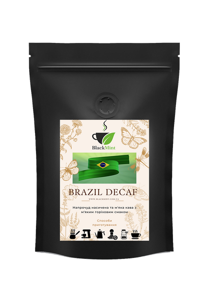 Кава в зернах Бразилія Декаф (Decaf) (без кофеїну), 1000 г 0574 Blackmint